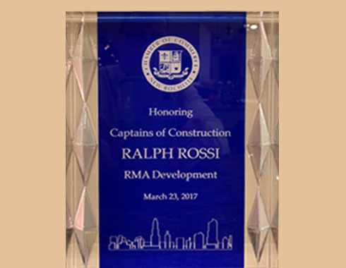 RMA Development Awarded 'Captain of Construction' by New Rochelle Chamber of Commerce